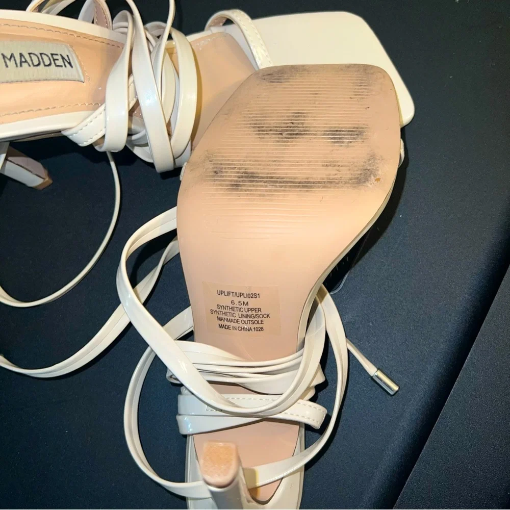 Steve Madden strappy heel cream colored - Picture 3 of 6